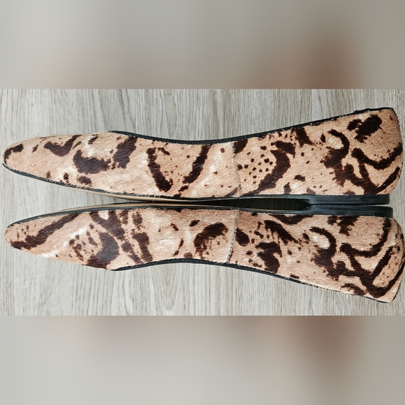 Talbots Calf Hair Pointed Toe Leather Shoes Size 8.5 - Picture 4 of 8